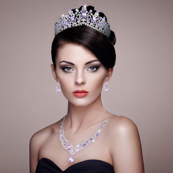 Princess Tiara Crown Alloy Rhinestone Wedding Prom Halloween Party Accessory
